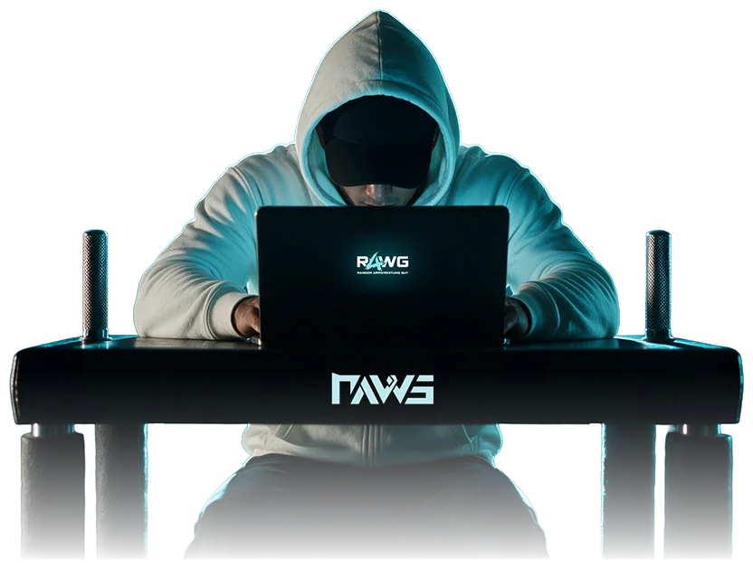 R4WG at his laptop